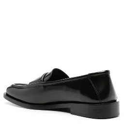 Black Calfskin Slip-On Loafers