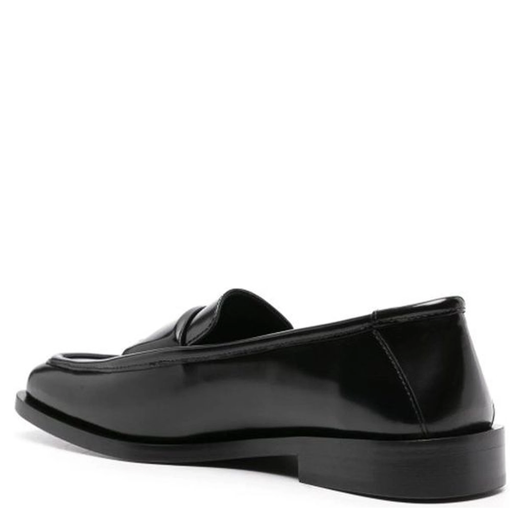 Black Calfskin Slip-On Loafers