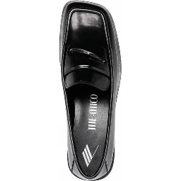 Black Calfskin Slip-On Loafers