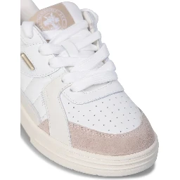 White Calfskin Low Top Sneakers