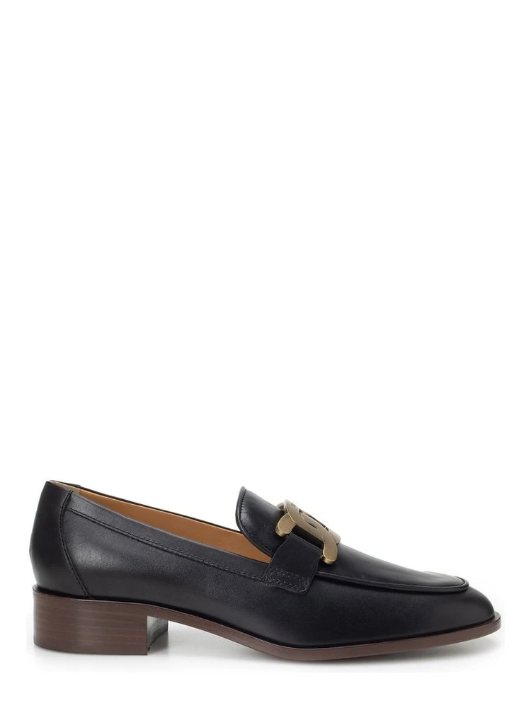 Black Calfskin Slip-On Loafers