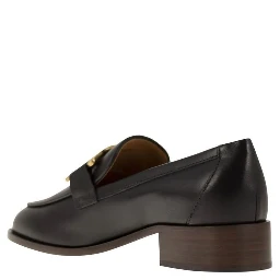 Black Calfskin Slip-On Loafers