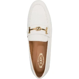 White Calfskin Slip-On Loafers
