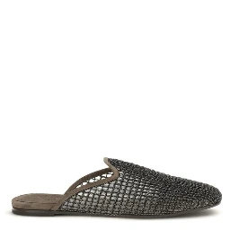 Gray Calf Leather Bos Taurus Mules