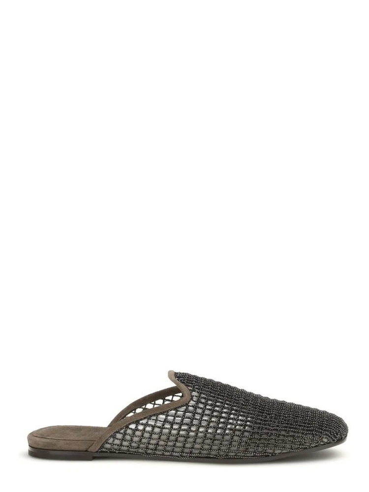 Gray Calf Leather Bos Taurus Mules
