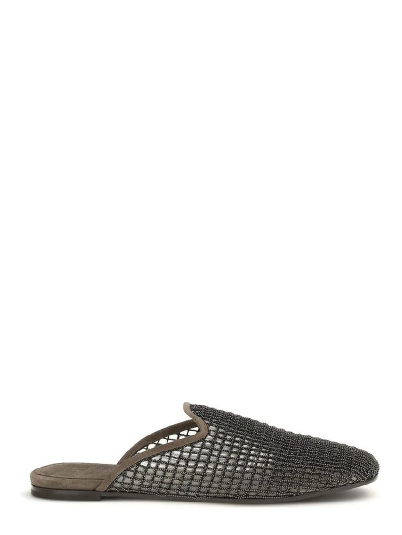 Gray Calf Leather Bos Taurus Mules