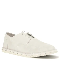 Beige Calf Leather Bos Taurus Oxfords And Derbies