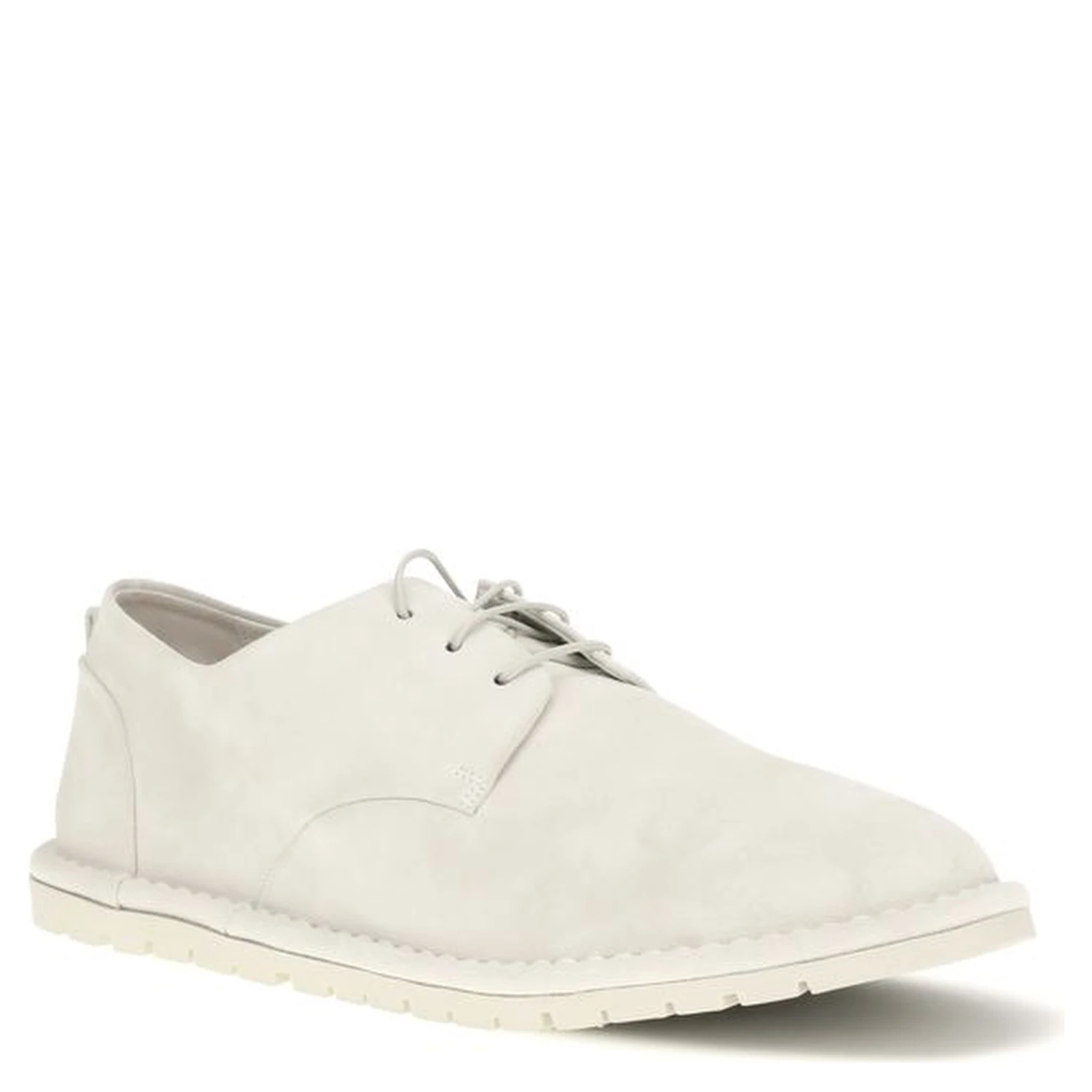 Beige Calf Leather Bos Taurus Oxfords And Derbies