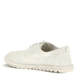 Beige Calf Leather Bos Taurus Oxfords And Derbies