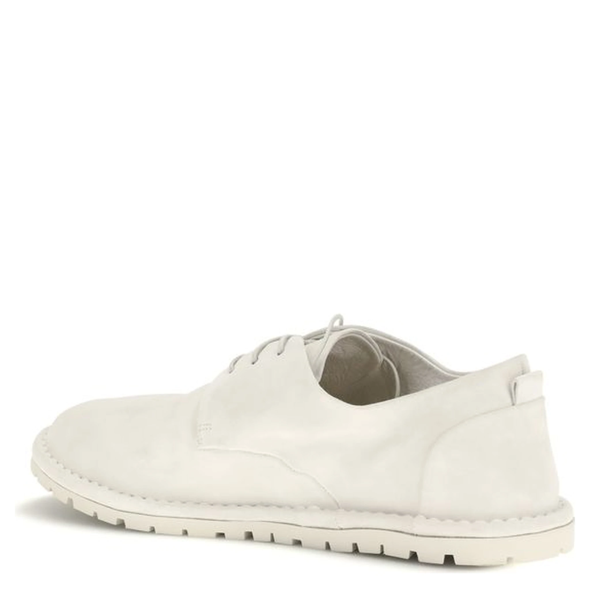 Beige Calf Leather Bos Taurus Oxfords And Derbies