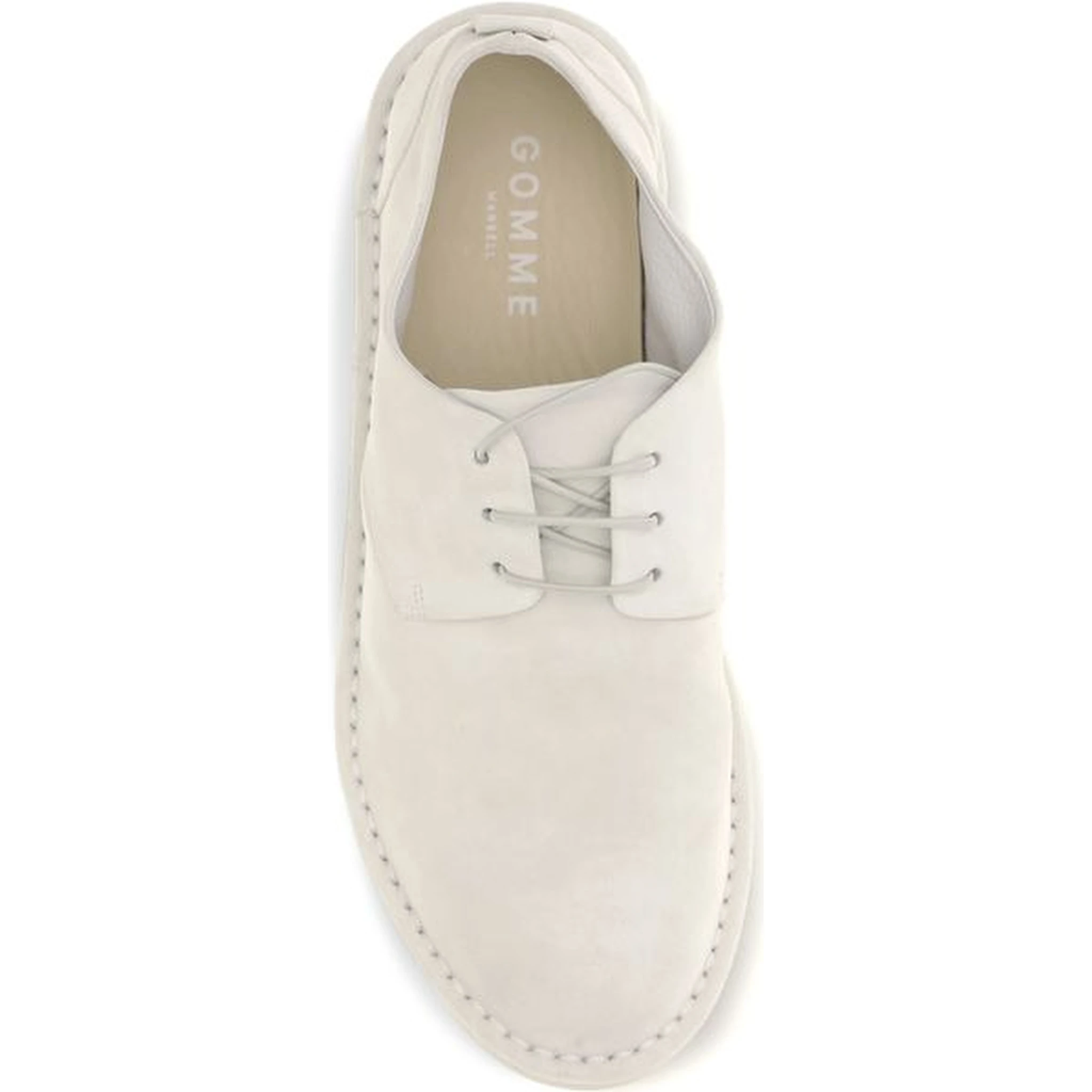 Beige Calf Leather Bos Taurus Oxfords And Derbies