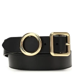 حزام بوس توروس العادي من جلد العجل الأسود