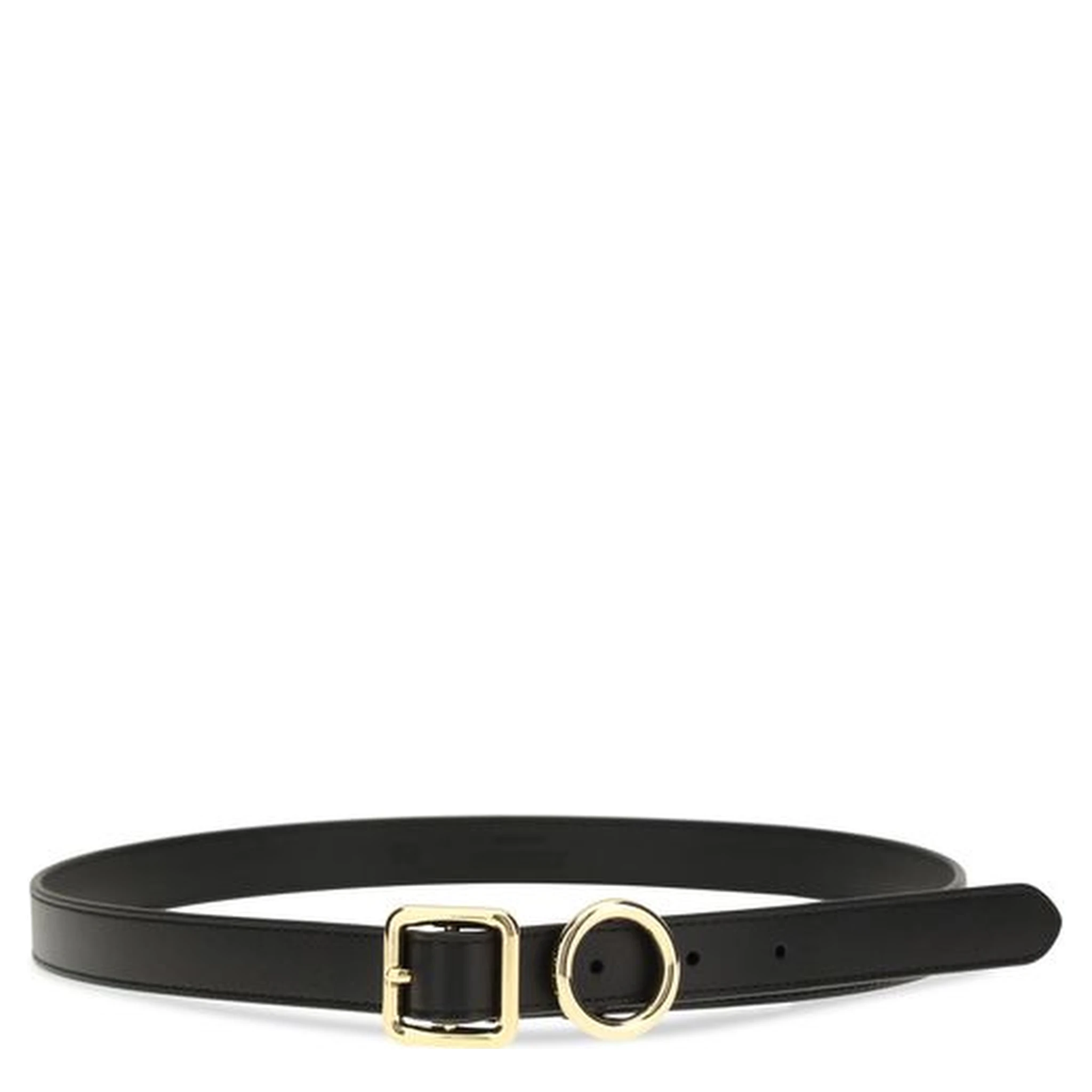 حزام بوس توروس العادي من جلد العجل الأسود