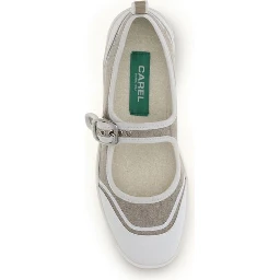 Beige Cotton Ballet Flats