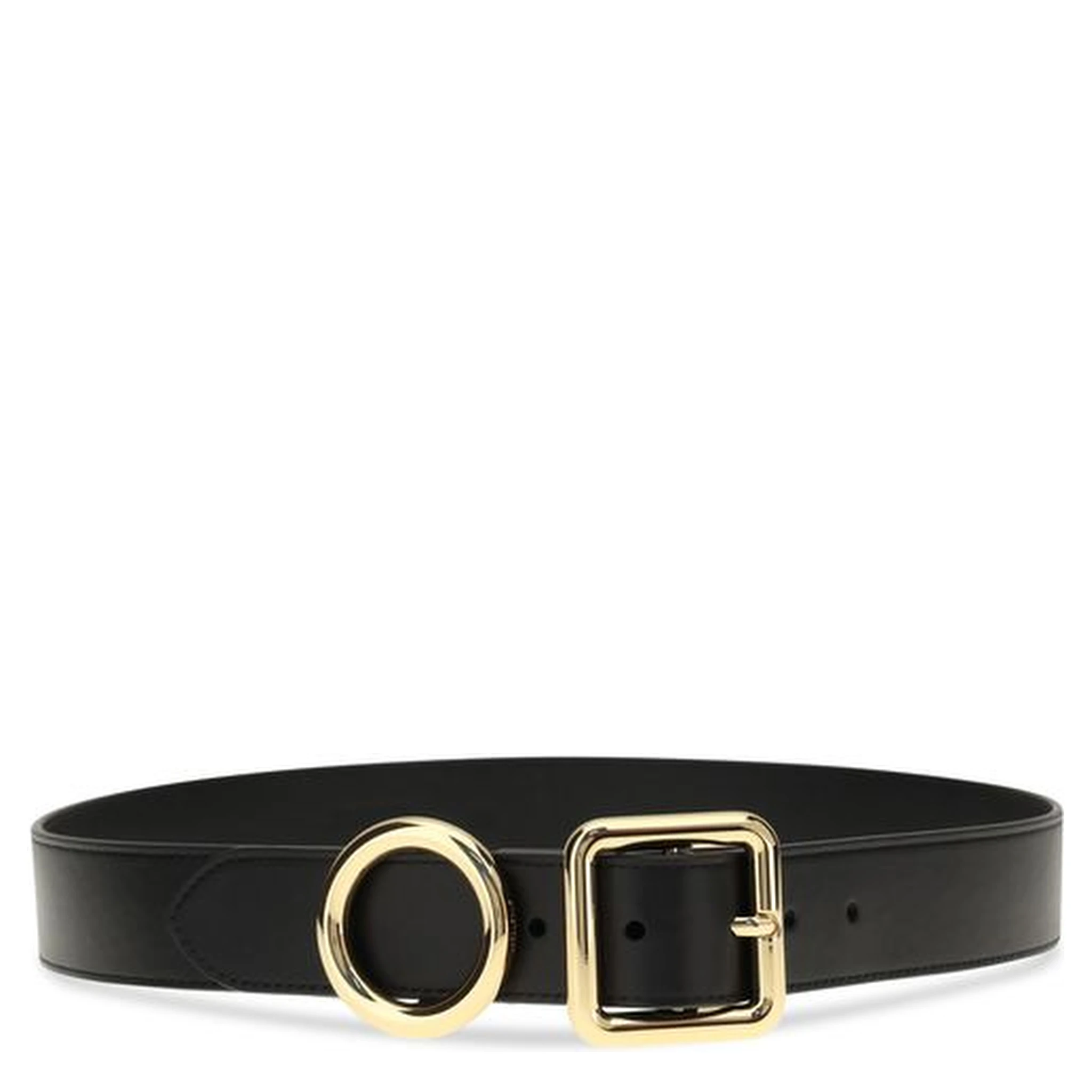 حزام بوس توروس العادي من جلد العجل الأسود