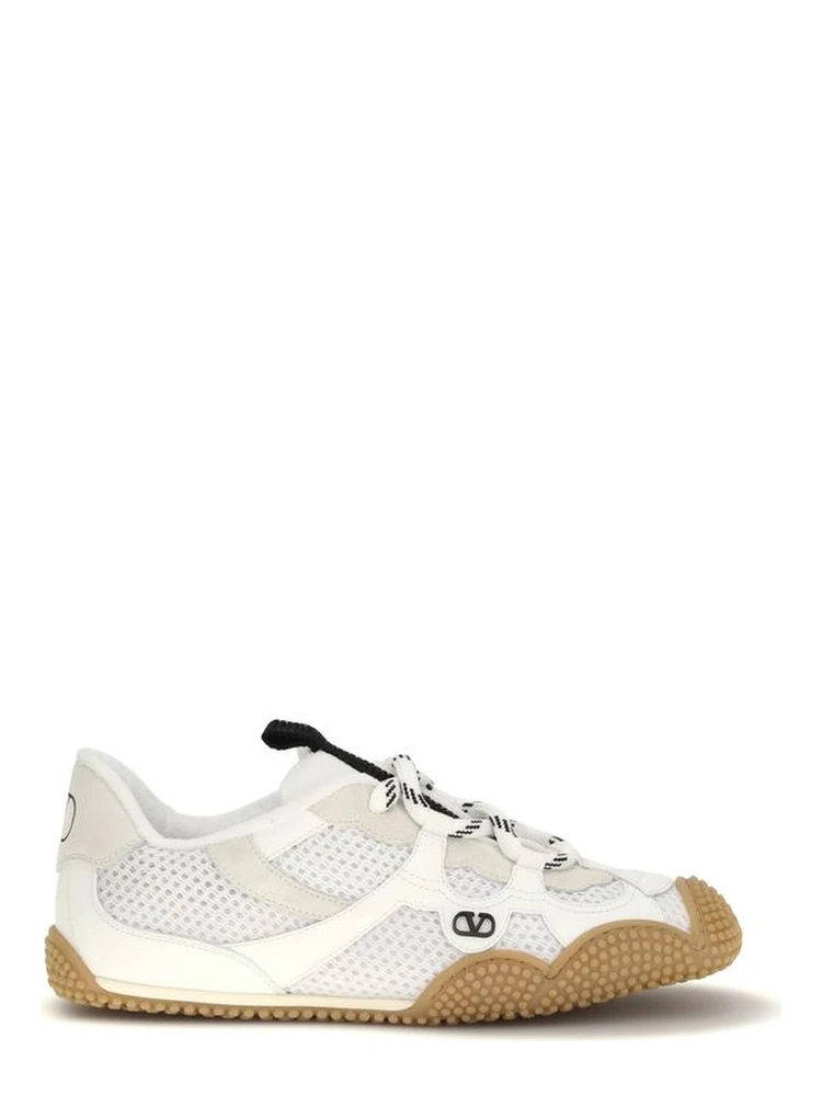White Polyamide Athletic Sneakers