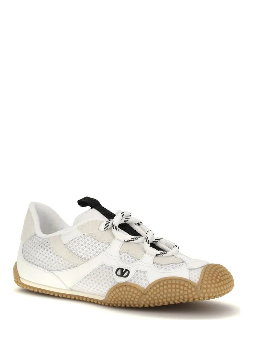 White Polyamide Athletic Sneakers