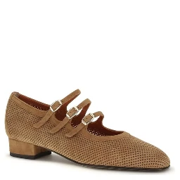 Beige Calf Leather Bos Taurus Ballet Flats