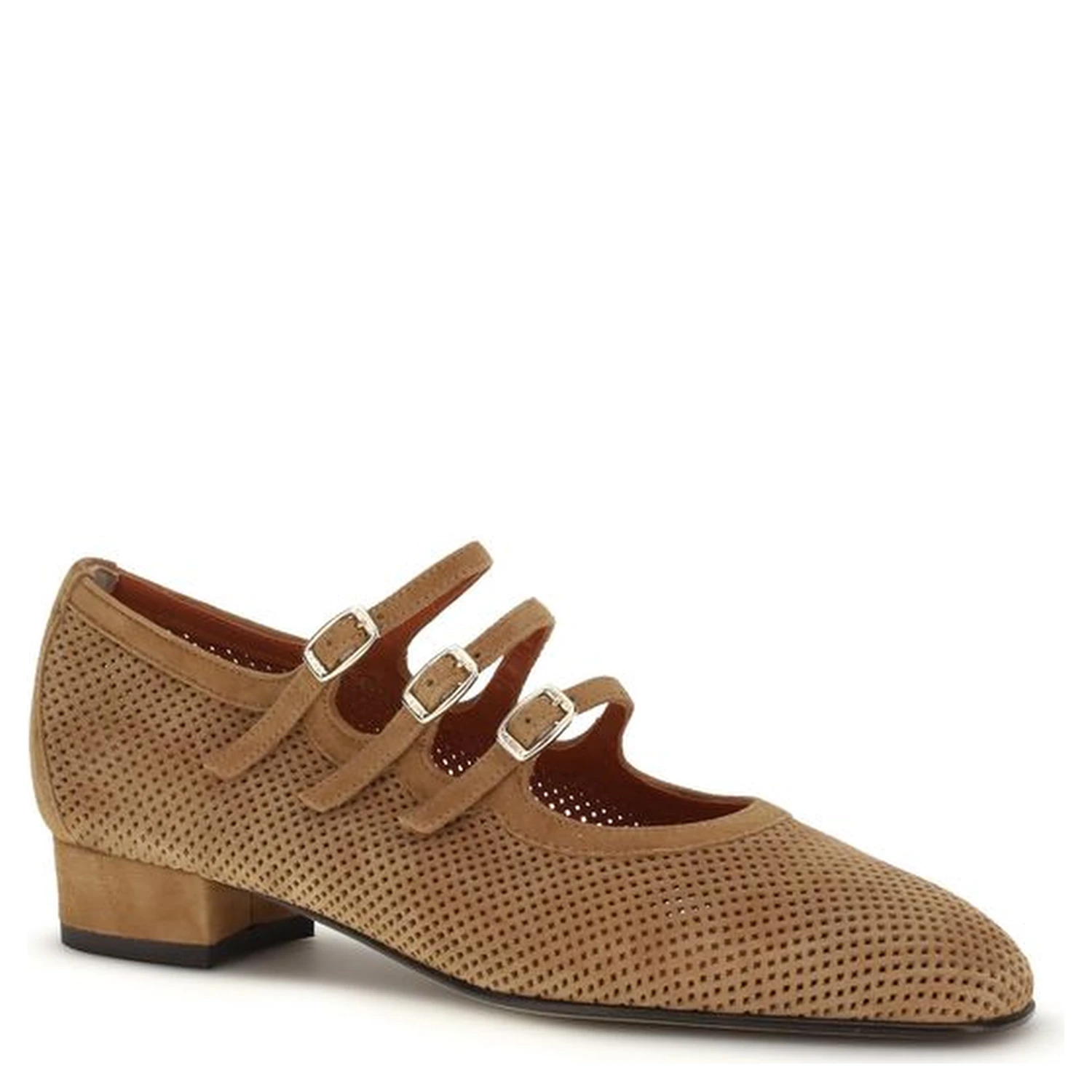 Beige Calf Leather Bos Taurus Ballet Flats