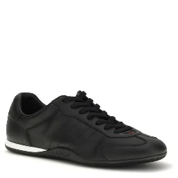 Black Calf Leather Bos Taurus Low Top Sneakers