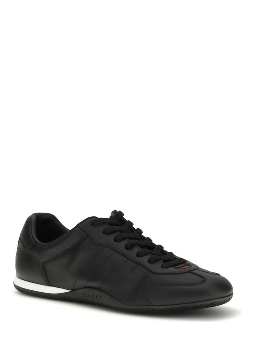 Black Calf Leather Bos Taurus Low Top Sneakers