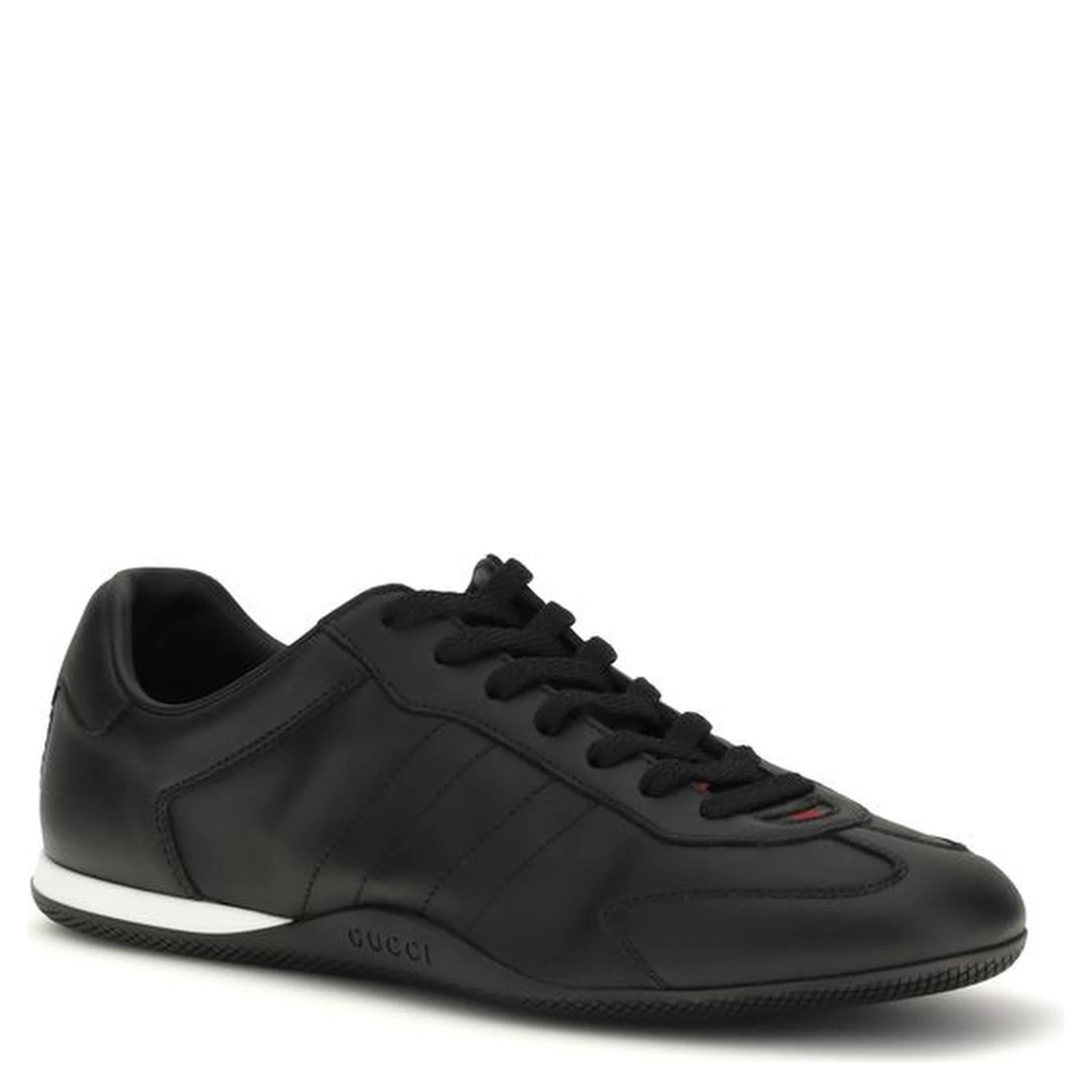 Black Calf Leather Bos Taurus Low Top Sneakers