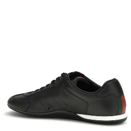 Black Calf Leather Bos Taurus Low Top Sneakers