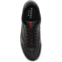 Black Calf Leather Bos Taurus Low Top Sneakers