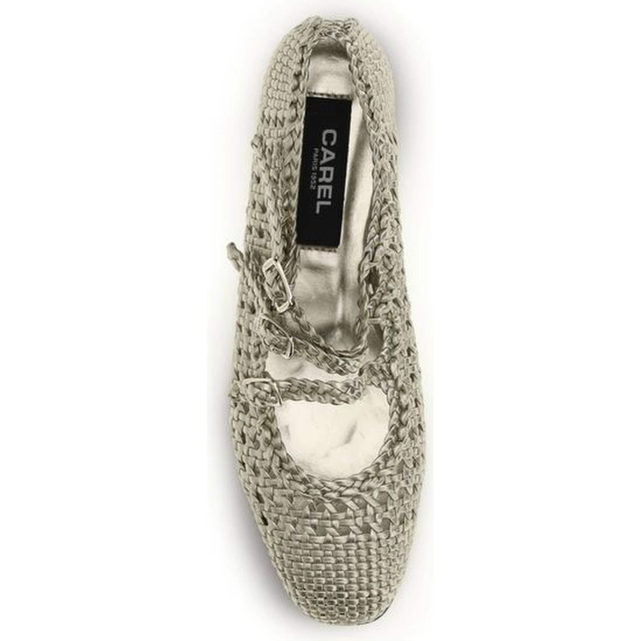 Silver Calf Leather Bos Taurus Ballet Flats
