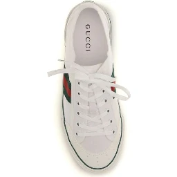 White Cotton Low Top Sneakers