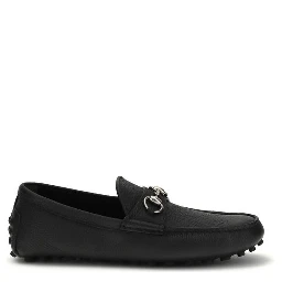 Black Calf Leather Bos Taurus Slip-On Loafers