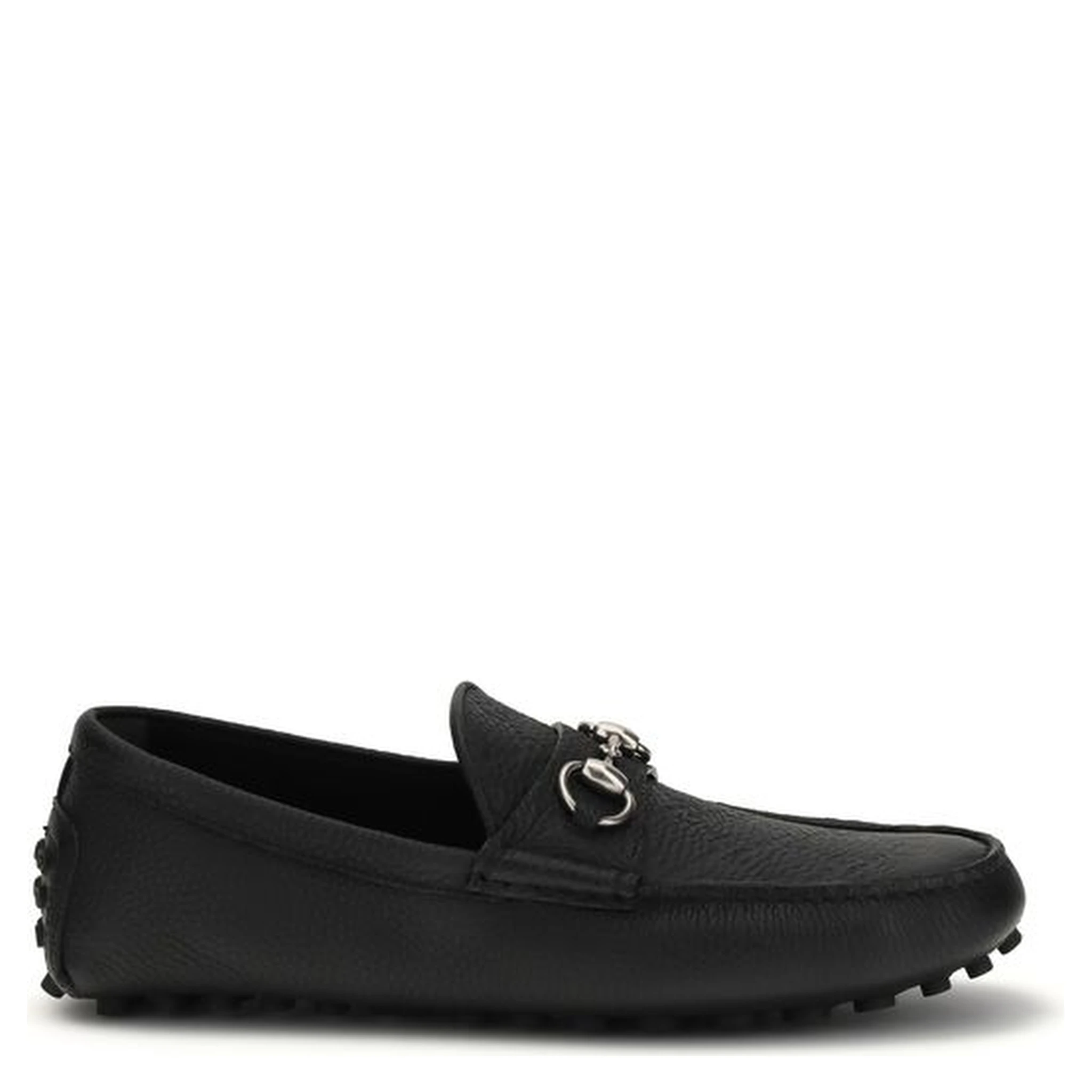 Black Calf Leather Bos Taurus Slip-On Loafers