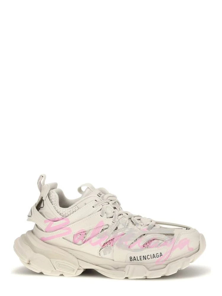 Beige Polyester Athletic Sneakers