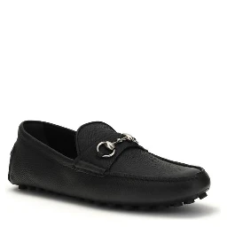 Black Calf Leather Bos Taurus Slip-On Loafers