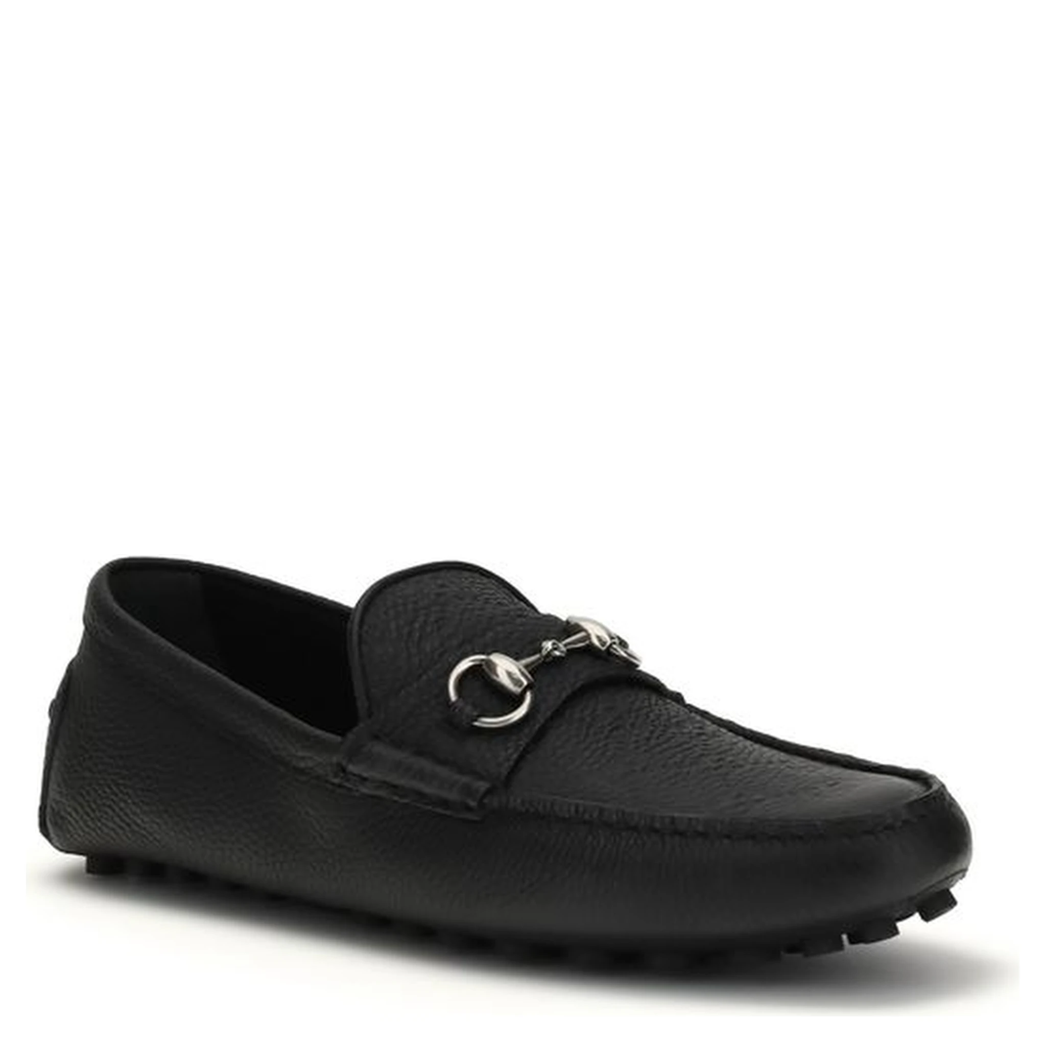 Black Calf Leather Bos Taurus Slip-On Loafers