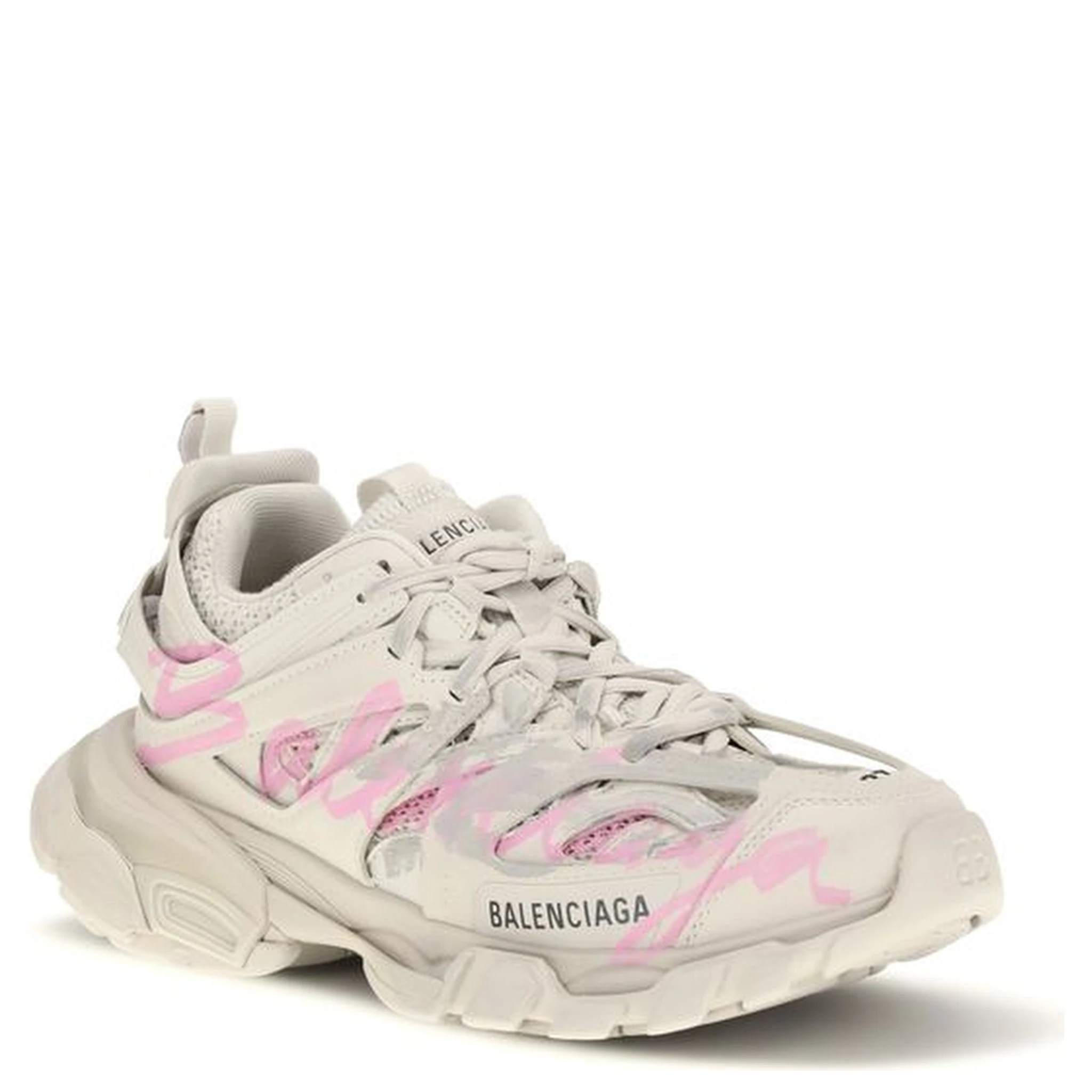 Beige Polyester Athletic Sneakers