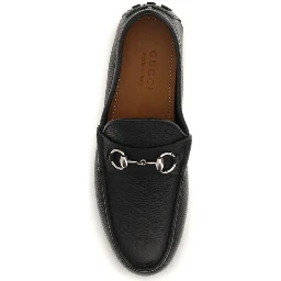 Black Calf Leather Bos Taurus Slip-On Loafers