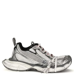Gray Polyethylene Athletic Sneakers
