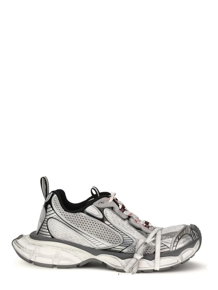 Gray Polyethylene Athletic Sneakers