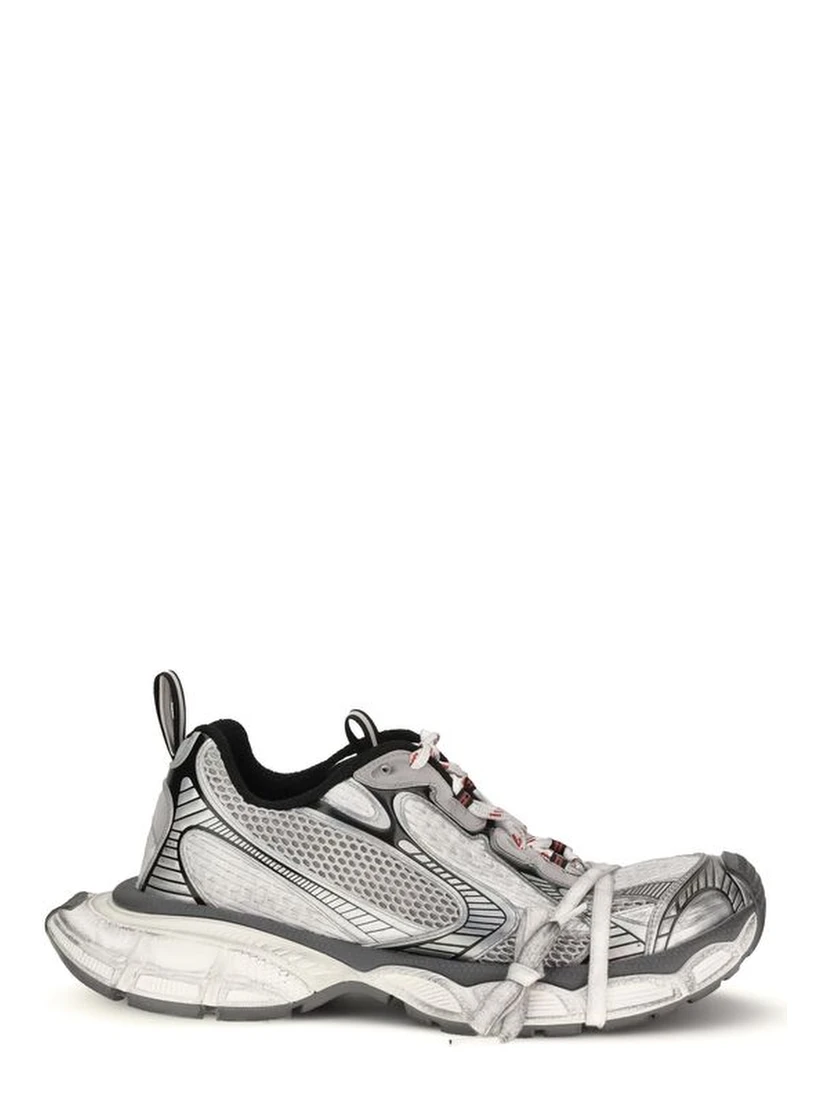 Gray Polyethylene Athletic Sneakers
