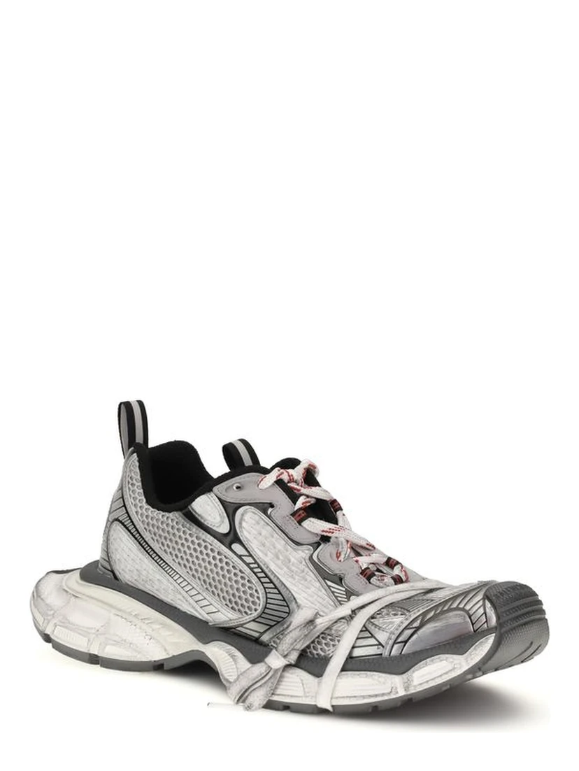 Gray Polyethylene Athletic Sneakers
