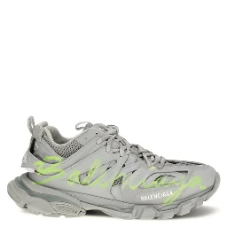 Gray Polyester Athletic Sneakers