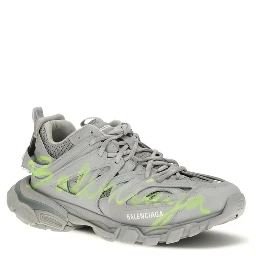 Gray Polyester Athletic Sneakers