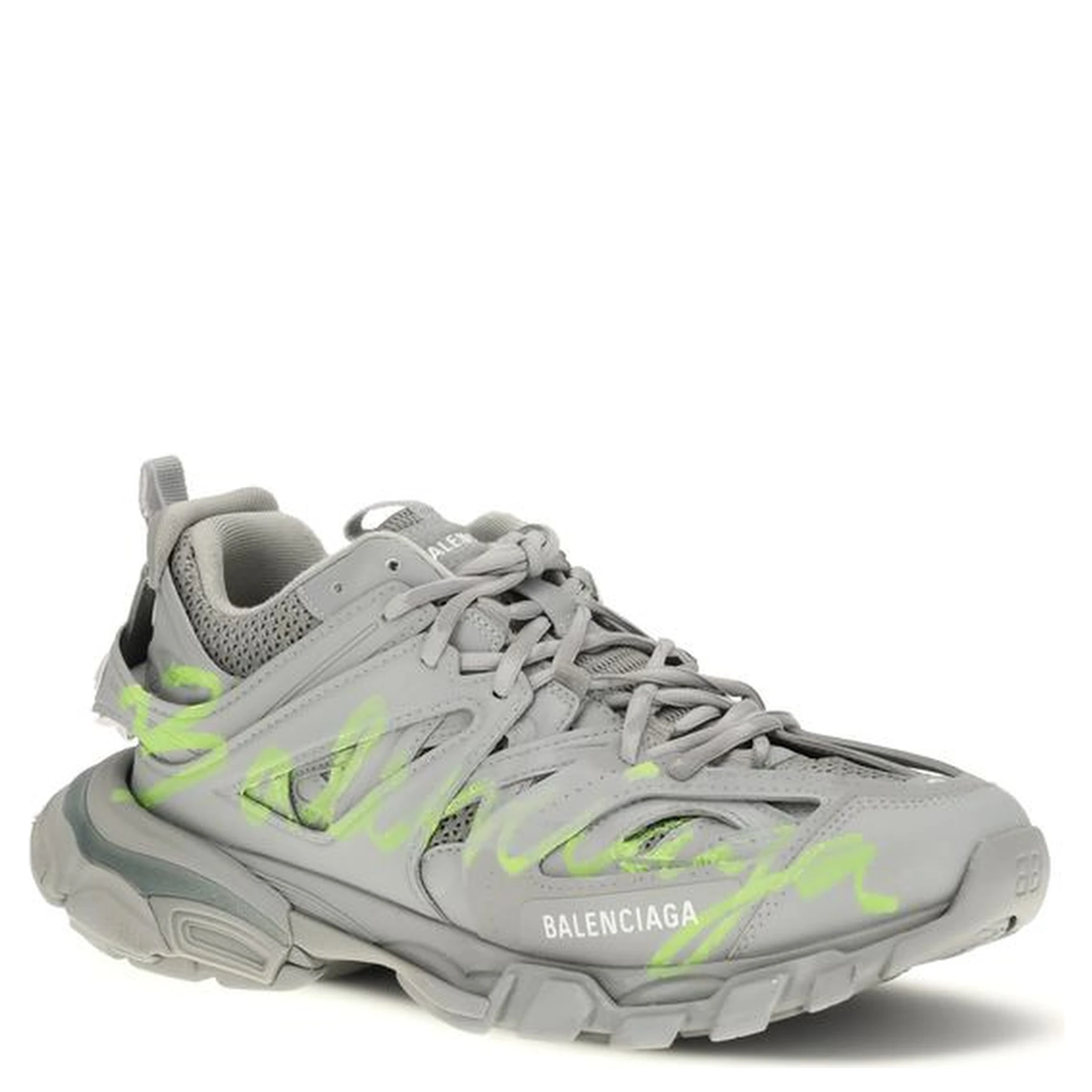 Gray Polyester Athletic Sneakers