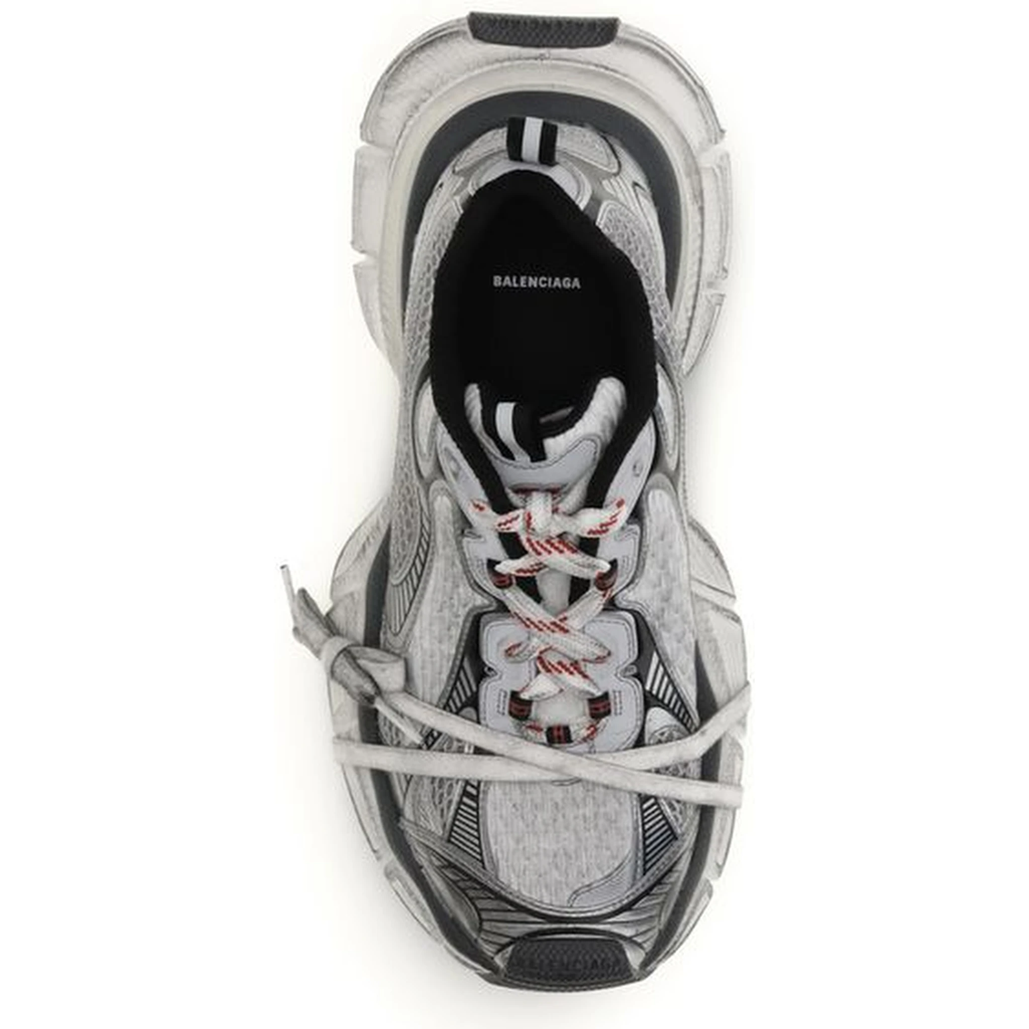 Gray Polyethylene Athletic Sneakers