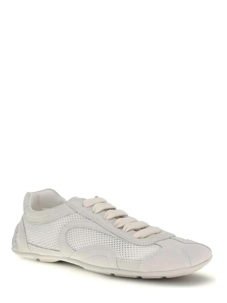 White Fabric Low Top Sneakers alternative