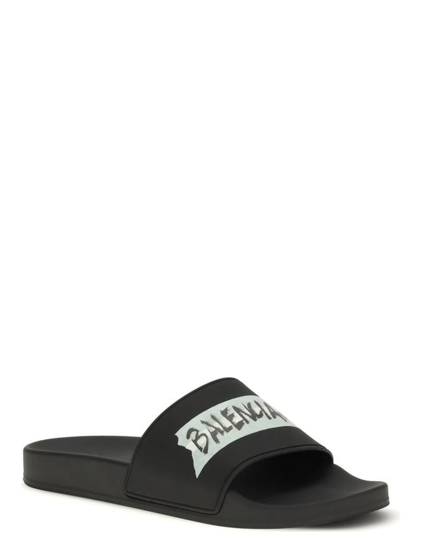 Black Rubber Sandals