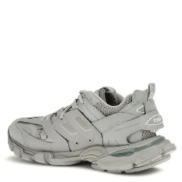 Gray Polyester Athletic Sneakers
