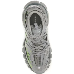 Gray Polyester Athletic Sneakers