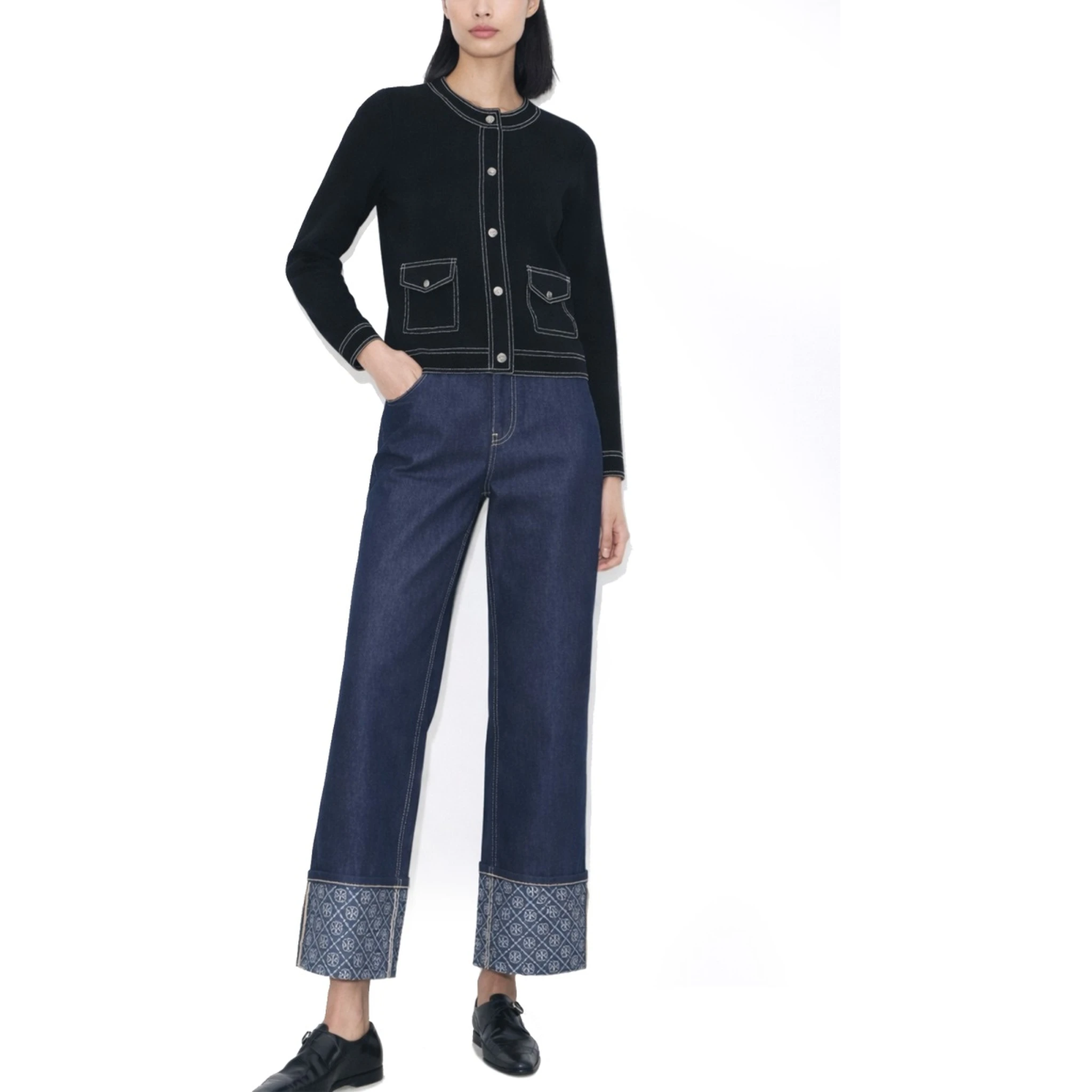 JEANS WITH LAPELS